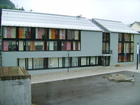 Holz-Alu-Fassade des Rathauses in Zell